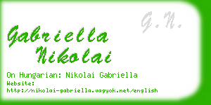 gabriella nikolai business card